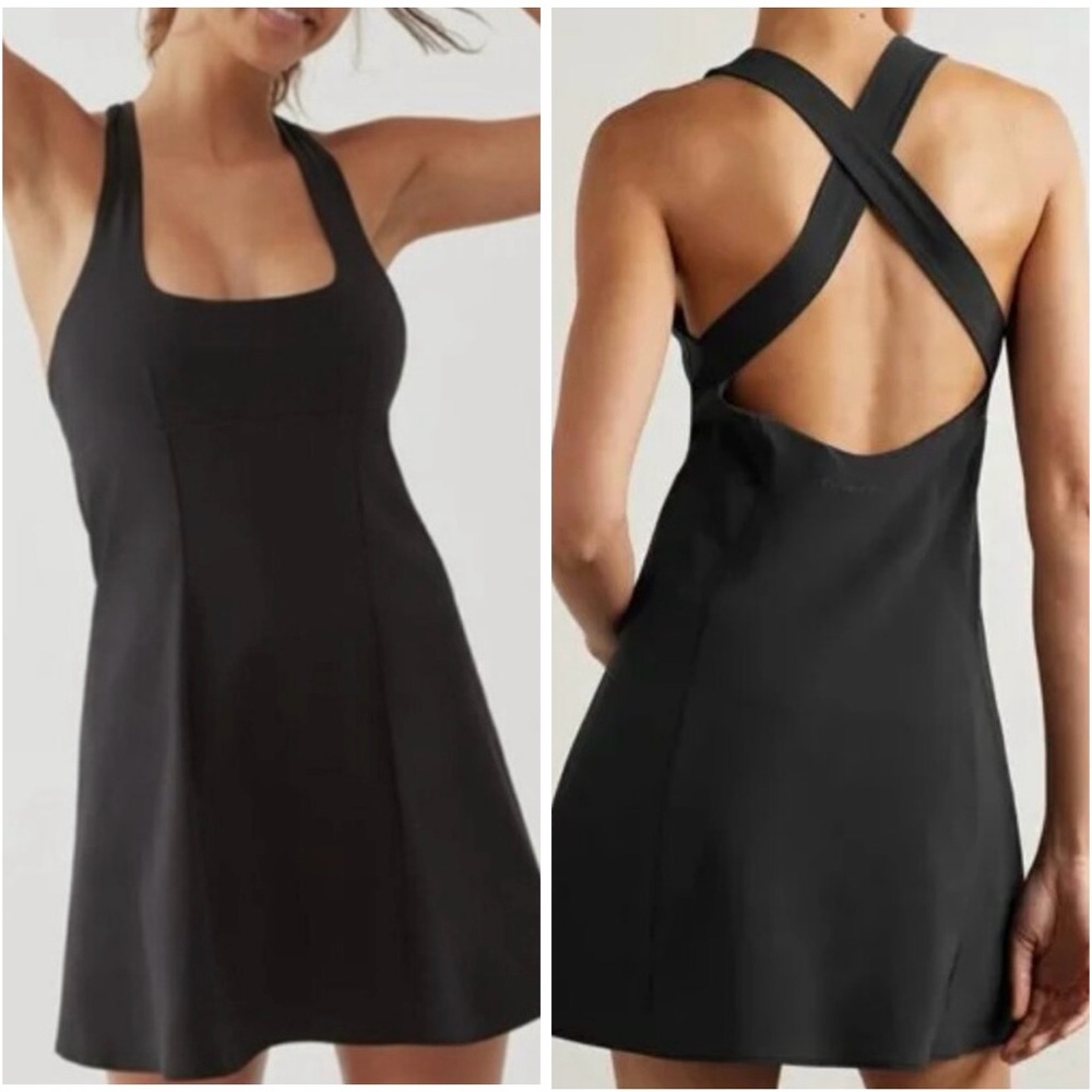 Outdoor Voices Cross Back Dress Black Size M